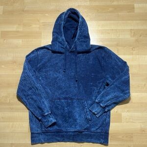 Paperbacks Washed Navy Blue Pullover Hoodie - Men's